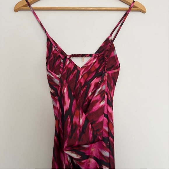 MISA Los Angeles Moa Cowl -Back Printed Satin slip Dress New With Tags Size: XS - Picture 7 of 9